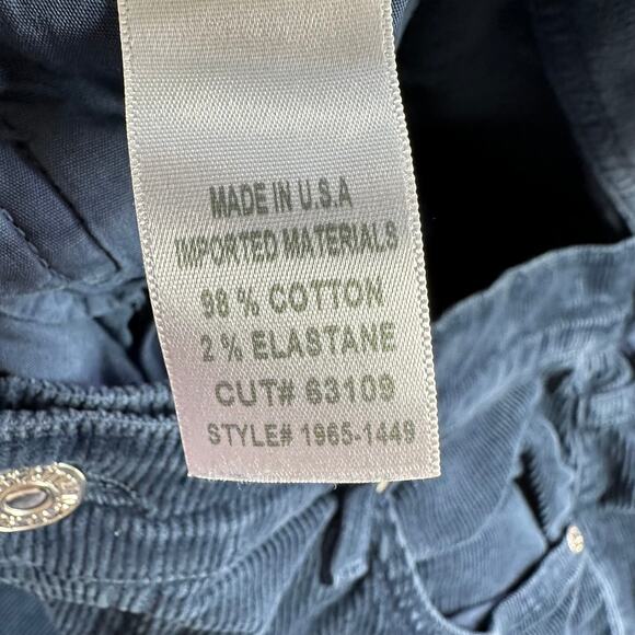 Citizens of Humanity Jeans Womens 32 Blue Jolene Corduroy Bluebird Vintage Slim - Picture 8 of 16